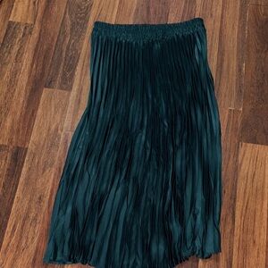 Chic Dark Green/Teal A-Line Skirt